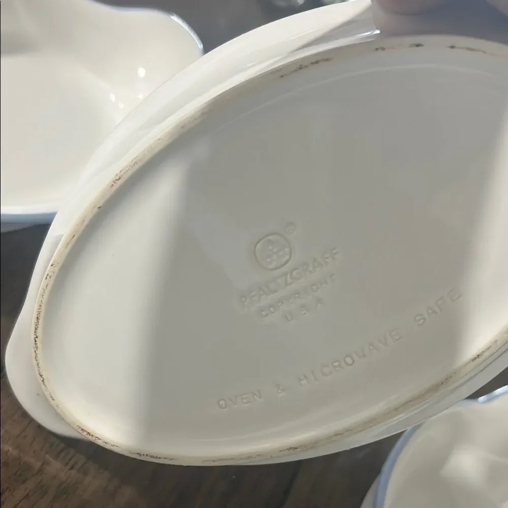 Pfaltzgraff Juniper oval Set of Three Elegant Oval Dishes white off
